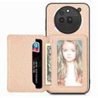 For Nothing Phone 3a Pro Carbon Fiber Magnetic Card Bag Phone Case(Khaki) - 1