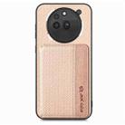 For Nothing Phone 3a Pro Carbon Fiber Magnetic Card Bag Phone Case(Khaki) - 2