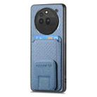For Nothing Phone 3a Pro Carbon Fiber Card Bag Fold Stand Phone Case(Blue) - 2