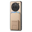 For Nothing Phone 3a Pro Carbon Fiber Card Bag Fold Stand Phone Case(Khaki) - 2