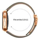 For Apple Watch 46mm / 49mm / 45mm / 44mm Lychee Texture Rose Gold Turtle Back Buckle Leather Watch Band(Gray) - 3