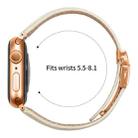 For Apple Watch 46mm / 49mm / 45mm / 44mm Lychee Texture Rose Gold Turtle Back Buckle Leather Watch Band(Creamy White) - 3
