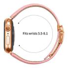 For Apple Watch 42mm / 41mm / 40mm / 38mm Lychee Texture Rose Gold Turtle Back Buckle Leather Watch Band(Pink) - 3