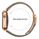 For Apple Watch 42mm / 41mm / 40mm / 38mm Lychee Texture Rose Gold Turtle Back Buckle Leather Watch Band(Gray) - 3