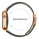 For Apple Watch 42mm / 41mm / 40mm / 38mm Lychee Texture Rose Gold Turtle Back Buckle Leather Watch Band(Green) - 3