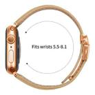 For Apple Watch 42mm / 41mm / 40mm / 38mm Lychee Texture Rose Gold Turtle Back Buckle Leather Watch Band(Camel) - 3