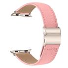 For Apple Watch 42mm / 41mm / 40mm / 38mm Lychee Texture Starlight Turtle Back Buckle Leather Watch Band(Pink) - 2