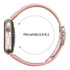 For Apple Watch 42mm / 41mm / 40mm / 38mm Lychee Texture Starlight Turtle Back Buckle Leather Watch Band(Pink) - 3