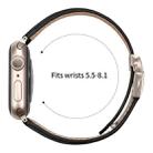 For Apple Watch 42mm / 41mm / 40mm / 38mm Lychee Texture Starlight Turtle Back Buckle Leather Watch Band(Black) - 3