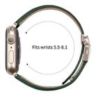 For Apple Watch 42mm / 41mm / 40mm / 38mm Lychee Texture Starlight Turtle Back Buckle Leather Watch Band(Green) - 3
