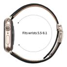 For Apple Watch 46mm / 49mm / 45mm / 44mm Lychee Texture Starlight Turtle Back Buckle Leather Watch Band(Black) - 3