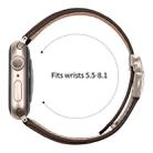 For Apple Watch 46mm / 49mm / 45mm / 44mm Lychee Texture Starlight Turtle Back Buckle Leather Watch Band(Coffee Color) - 3