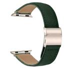 For Apple Watch 46mm / 49mm / 45mm / 44mm Lychee Texture Starlight Turtle Back Buckle Leather Watch Band(Green) - 2