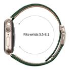 For Apple Watch 46mm / 49mm / 45mm / 44mm Lychee Texture Starlight Turtle Back Buckle Leather Watch Band(Green) - 3