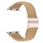 For Apple Watch 46mm / 49mm / 45mm / 44mm Lychee Texture Starlight Turtle Back Buckle Leather Watch Band(Camel) - 2