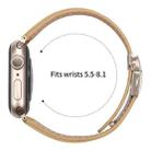 For Apple Watch 46mm / 49mm / 45mm / 44mm Lychee Texture Starlight Turtle Back Buckle Leather Watch Band(Camel) - 3