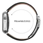For Apple Watch 46mm / 49mm / 45mm / 44mm Lychee Texture Silver Turtle Back Buckle Leather Watch Band(Black) - 3