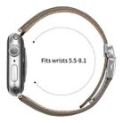 For Apple Watch 42mm / 41mm / 40mm / 38mm Lychee Texture Silver Turtle Back Buckle Leather Watch Band(Gray) - 3
