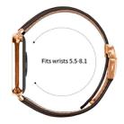 For Xiaomi Smart Bnad 9 Pro / Redmi Watch 5 Lychee Texture Rose Gold Turtle Back Buckle Leather Watch Band(Coffee Color) - 3
