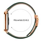 For Xiaomi Smart Bnad 9 Pro / Redmi Watch 5 Lychee Texture Rose Gold Turtle Back Buckle Leather Watch Band(Green) - 3