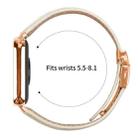 For Xiaomi Smart Bnad 9 Pro / Redmi Watch 5 Lychee Texture Rose Gold Turtle Back Buckle Leather Watch Band(Creamy White) - 3