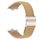 For Xiaomi Smart Bnad 9 Pro / Redmi Watch 5 Lychee Texture Starlight Turtle Back Buckle Leather Watch Band(Camel) - 2