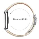 For Xiaomi Smart Bnad 9 Pro / Redmi Watch 5 Lychee Texture Silver Turtle Back Buckle Leather Watch Band(Creamy White) - 3