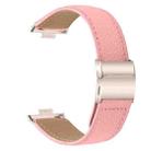 For Huawei Watch Fit 4 / Fit 4 Pro / Fit 3 Lychee Texture Starlight Turtle Back Buckle Leather Watch Band(Pink) - 2