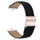 For Huawei Watch Fit 4 / Fit 4 Pro / Fit 3 Lychee Texture Starlight Turtle Back Buckle Leather Watch Band(Black) - 2