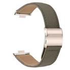 For Huawei Watch Fit 4 / Fit 4 Pro / Fit 3 Lychee Texture Starlight Turtle Back Buckle Leather Watch Band(Gray) - 2