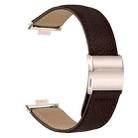For Huawei Watch Fit 4 / Fit 4 Pro / Fit 3 Lychee Texture Starlight Turtle Back Buckle Leather Watch Band(Coffee Color) - 2