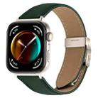 For Huawei Watch Fit 4 / Fit 4 Pro / Fit 3 Lychee Texture Starlight Turtle Back Buckle Leather Watch Band(Green) - 1