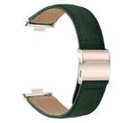 For Huawei Watch Fit 4 / Fit 4 Pro / Fit 3 Lychee Texture Starlight Turtle Back Buckle Leather Watch Band(Green) - 2