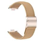 For Huawei Watch Fit 4 / Fit 4 Pro / Fit 3 Lychee Texture Starlight Turtle Back Buckle Leather Watch Band(Camel) - 2