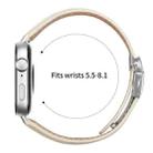 For Huawei Watch Fit 4 / Fit 4 Pro / Fit 3 Lychee Texture Silver Turtle Back Buckle Leather Watch Band(Creamy White) - 3