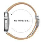 For Huawei Watch Fit 4 / Fit 4 Pro / Fit 3 Lychee Texture Silver Turtle Back Buckle Leather Watch Band(Camel) - 3