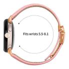 For Google Pixel Watch / Watch 2 / 3 41mm Lychee Texture Rose Gold Turtle Back Buckle Leather Watch Band(Pink) - 3