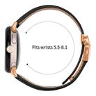 For Google Pixel Watch / Watch 2 / 3 41mm Lychee Texture Rose Gold Turtle Back Buckle Leather Watch Band(Black) - 3