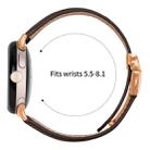 For Google Pixel Watch / Watch 2 / 3 41mm Lychee Texture Rose Gold Turtle Back Buckle Leather Watch Band(Coffee Color) - 3