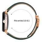 For Google Pixel Watch / Watch 2 / 3 41mm Lychee Texture Rose Gold Turtle Back Buckle Leather Watch Band(Green) - 3