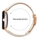 For Google Pixel Watch / Watch 2 / 3 41mm Lychee Texture Rose Gold Turtle Back Buckle Leather Watch Band(Creamy White) - 3
