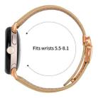 For Google Pixel Watch / Watch 2 / 3 41mm Lychee Texture Rose Gold Turtle Back Buckle Leather Watch Band(Camel) - 3