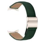 For Google Pixel Watch / Watch 2 / 3 41mm Lychee Texture Starlight Turtle Back Buckle Leather Watch Band(Green) - 2