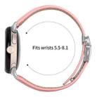 For Google Pixel Watch / Watch 2 / 3 41mm Lychee Texture Silver Turtle Back Buckle Leather Watch Band(Pink) - 3