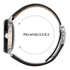 For Google Pixel Watch / Watch 2 / 3 41mm Lychee Texture Silver Turtle Back Buckle Leather Watch Band(Black) - 3
