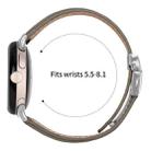 For Google Pixel Watch / Watch 2 / 3 41mm Lychee Texture Silver Turtle Back Buckle Leather Watch Band(Gray) - 3