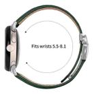 For Google Pixel Watch / Watch 2 / 3 41mm Lychee Texture Silver Turtle Back Buckle Leather Watch Band(Green) - 3