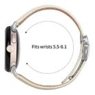 For Google Pixel Watch / Watch 2 / 3 41mm Lychee Texture Silver Turtle Back Buckle Leather Watch Band(Creamy White) - 3