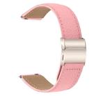 20mm Lychee Texture Starlight Turtle Back Buckle Leather Watch Band(Pink) - 2