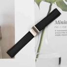 20mm Lychee Texture Starlight Turtle Back Buckle Leather Watch Band(Black) - 3